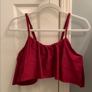 Red bathing suit top